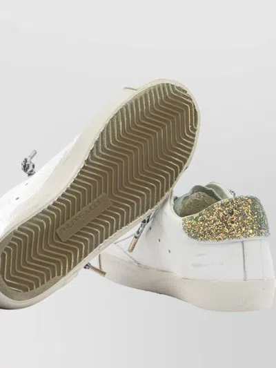 Philippe Model Sneakers Slip On Contrast Panel Glitter Heel In White