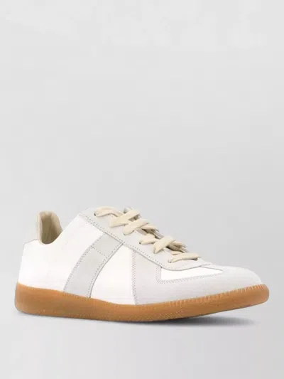 Maison Margiela Men White White Beige Replica Leather Sneakers, 9 Luxury Sneakers For Men Darveys