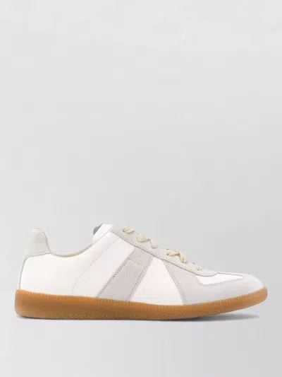 Maison Margiela Men White White Beige Replica Leather Sneakers, 9 Luxury Sneakers For Men Darveys