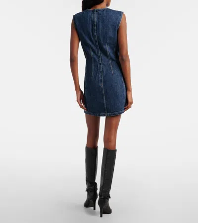 Agolde Barton Denim Mini Dress In Blue