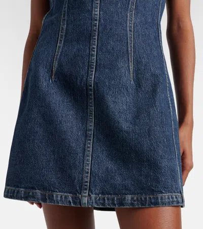 Agolde Barton Denim Mini Dress In Blue