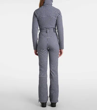 Cordova Chatel Checked Ski Suit In Blue