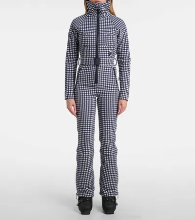 Cordova Chatel Checked Ski Suit In Blue