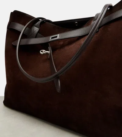 Balenciaga Dark Brown Bel Air Tote In Brown