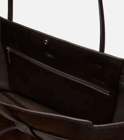 Balenciaga Dark Brown Bel Air Tote In Brown