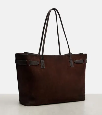 Balenciaga Dark Brown Bel Air Tote In Brown