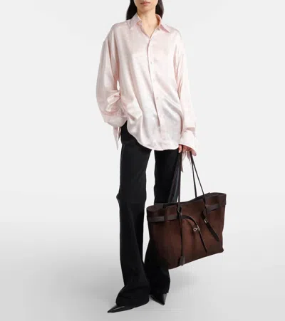 Balenciaga Dark Brown Bel Air Tote In Brown