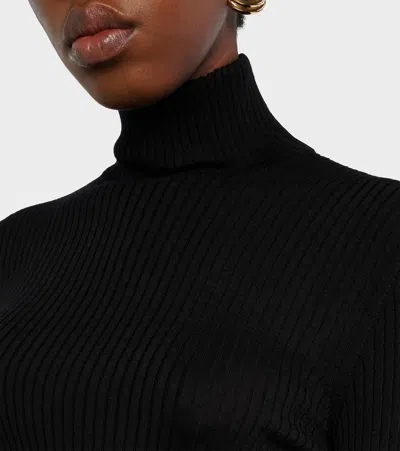 La Doublej High Kick Cashmere And Silk Turtleneck Sweater In Black