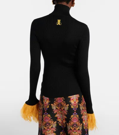 La Doublej High Kick Cashmere And Silk Turtleneck Sweater In Black
