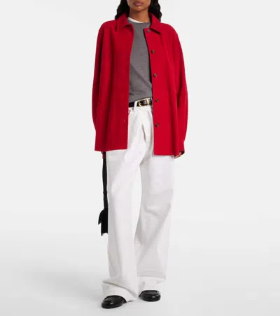 Agolde Vana Fold Wide-leg Jeans In White