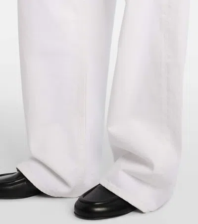 Agolde Vana Fold Wide-leg Jeans In White