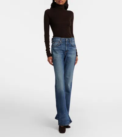 Agolde Kick Boot Bootcut Jeans In Blue