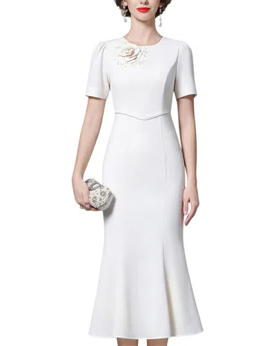 La Imperatrice Midi Dress In White