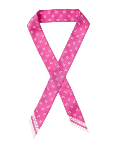 Givenchy Bandeau Silk Scarf In Pink