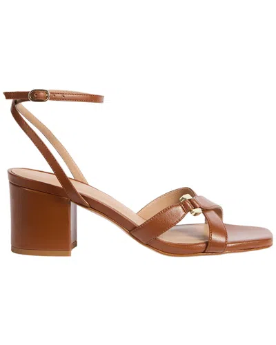 Lk Bennett Ena Leather Sandal In Brown