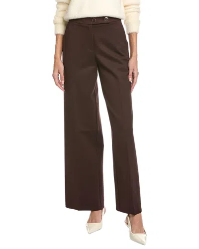 T Tahari Full Length Trouser In Brown