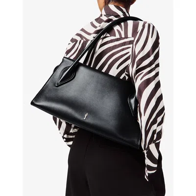 Christian Louboutin Venus Medium Shoulder Bag Structured Top Handles In Black