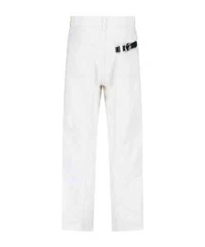 Coperni Straight Leg Logo Plaque Pants In Neutral