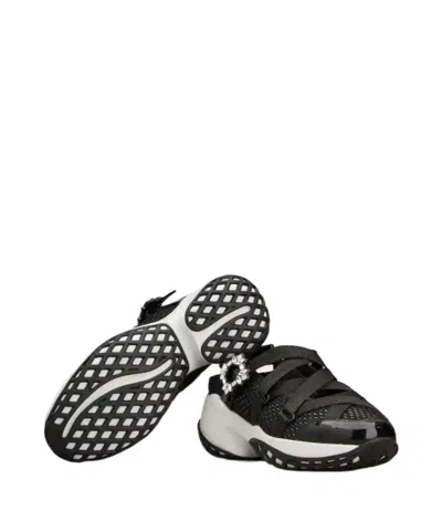 Roger Vivier Viv Run Strass Sneakers In Black