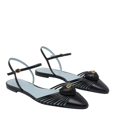 Valentino Ballerina Vg Sandal Royal T. 05 Ca In Black