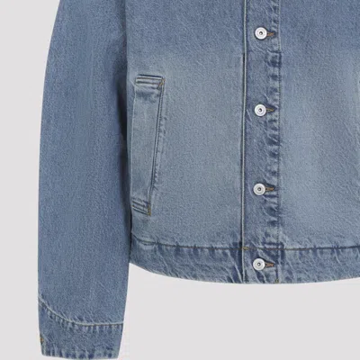 Jacquemus Denim Mirada Jacket Collared Front Pockets In Blue