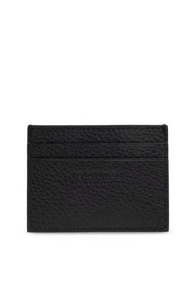 Dsquared2 Rebels Embossed Card Holder In Black