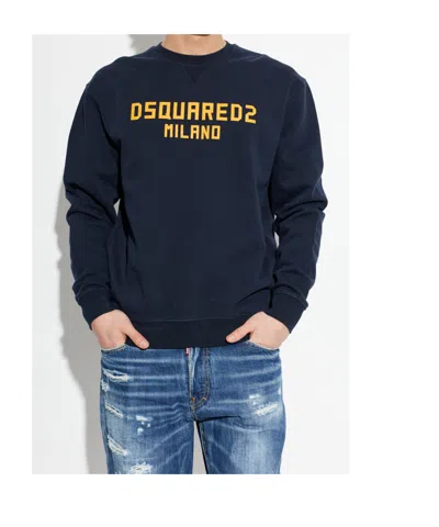Dsquared2 Long-sleeved Sweatshirt In Blue