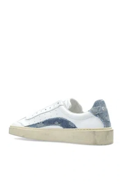 Dsquared2 Denim Panel Sneakers In White