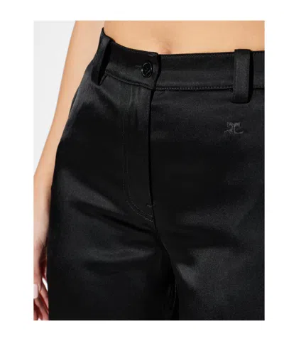 Courrèges Belt Loop Cargo Pants In Black