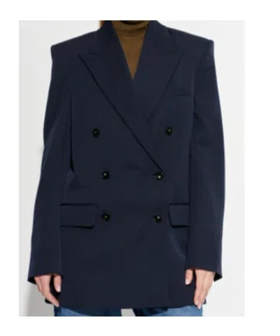 Stella Mccartney Buttoned Double-breasted Jacket In Blue