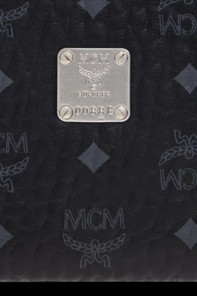 Mcm Logo Wallet In Black