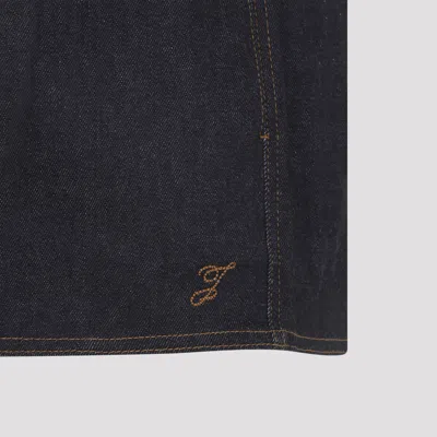 Jacquemus Amelo Shorts Contrast Stitching Elastic Waistband In Blue