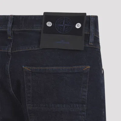 Stone Island Regular-straight-fit Five-pocket Jeans With Rinsed Finish In Blue