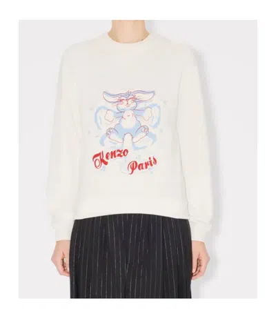 Kenzo Rabbit-print Sweatshirt In White