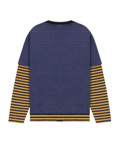 We11 Done Layered Stripe Long-sleeve T-shirt In Multi
