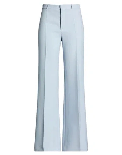 Chloé Wool Crepe Tailored Pants In Blue