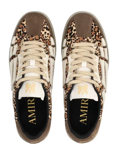 Amiri Leopard Pacific Bones Sneakers In Multi