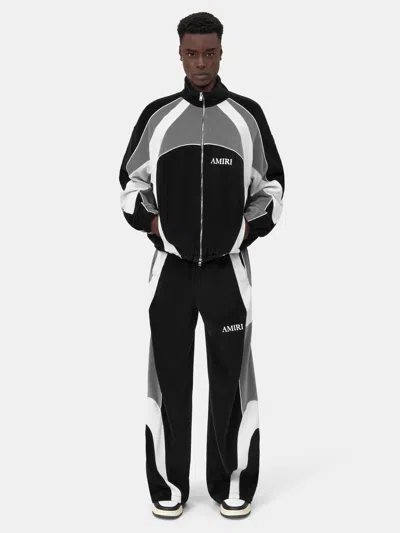 Amiri Oversized Panel Track Jacket In Black