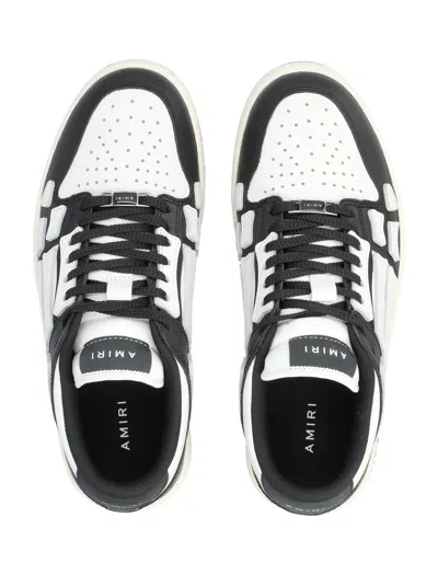 Amiri Mens Black Skel Top Bandana-print Leather Low-top Trainers In Multi