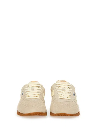 Autry Windspin Low Man Suede Leather Sneakers In Neutral