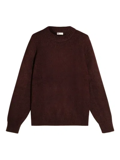 Doppiaa Appio Round Neck Sweater In Burgundy