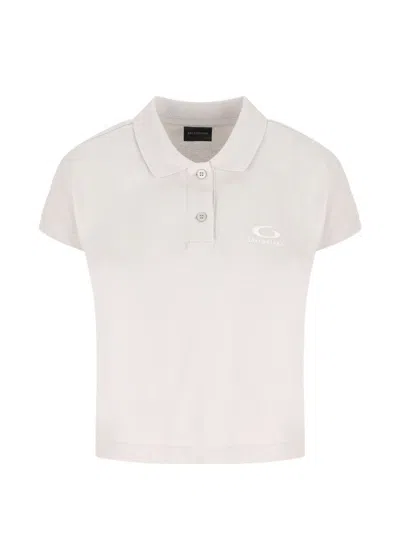 Balenciaga Cotton Pique Polo Shirt With Sport Icon Logo In Neutral