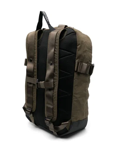 C.p. Company C.p.company Logo Embroidered Backpack In Brown