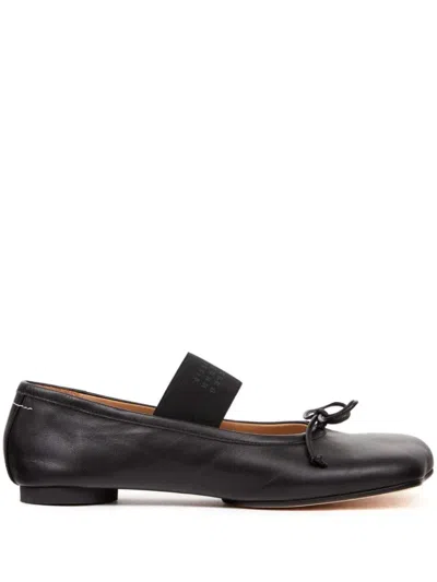 Mm6 Maison Margiela Mm6 By Maison Margiela Ballerina Anatomic Leather Flats In Black