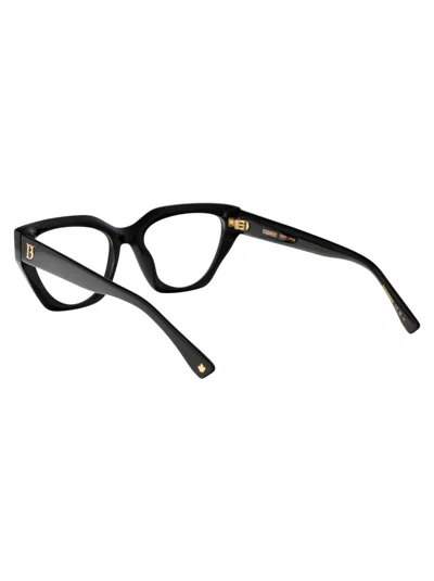 Dsquared2 Black Acetate Glasses In Black