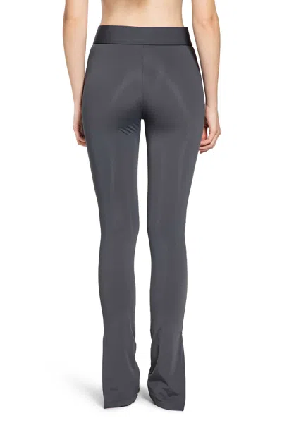 Courrèges Panties Buckle Tech Jersey Trousers In Gray