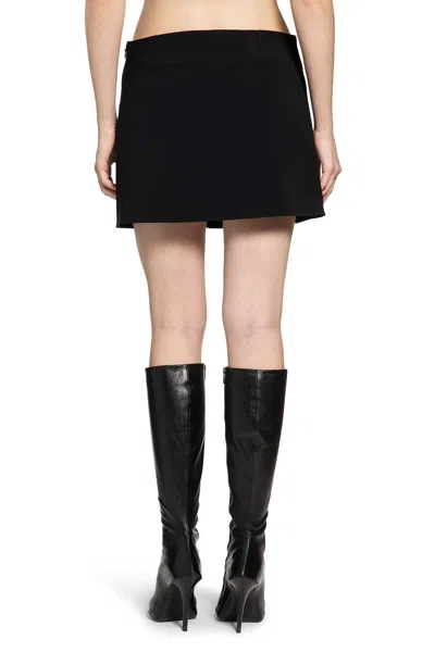 Courrèges Buttoned Mini Skirt In Black