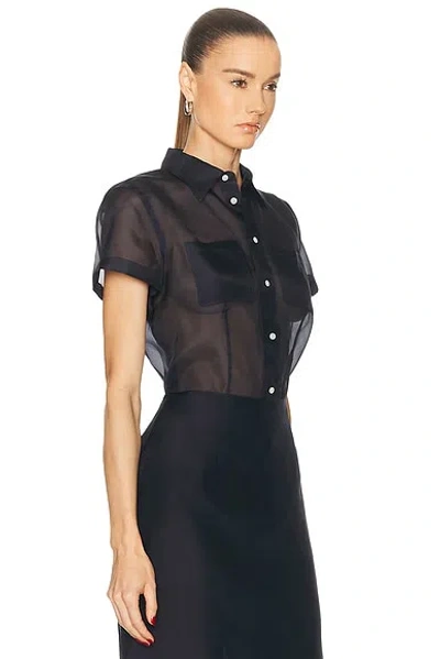 Polo Ralph Lauren Button Front Shirt In Black