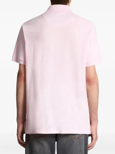 Etro Pegaso Embroidered Polo T-shirt In Pink