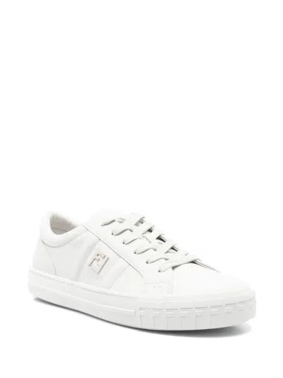 Fendi Valentino Garavani Multicolor Fabric And Mesh True Act Sneakers In White